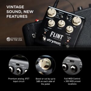 Strymon Flint V2 Tremolo and Reverb Guitar Effects Pedal for Electric and Acoustic Guitar, Synths, Vocals and Keyboards