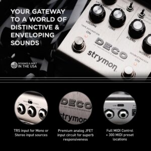 Strymon Deco V2 Tape Saturation and Doubletracker Guitar Effects Pedal for Electric and Acoustic Guitar, Synths, Vocals and Keyboards