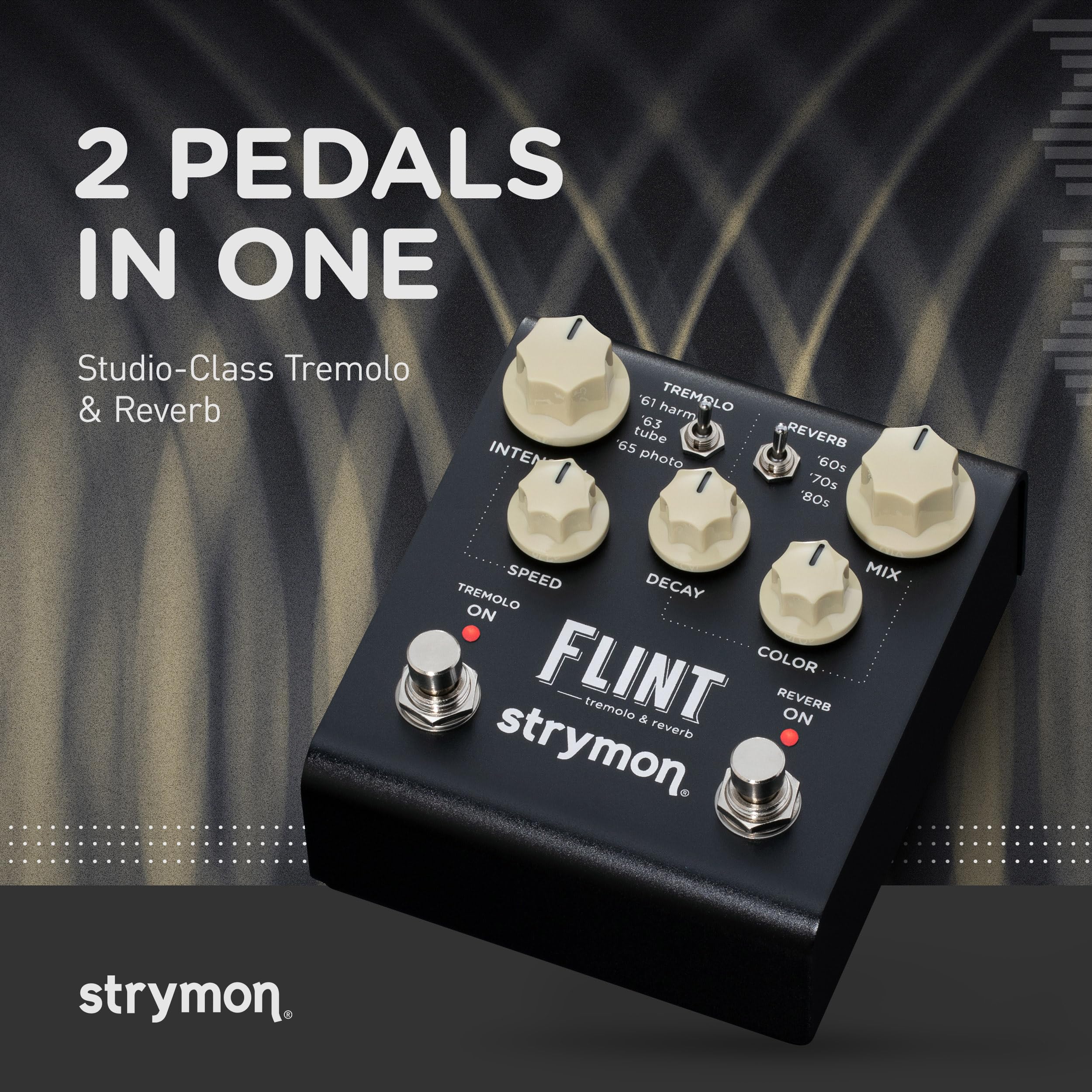 Strymon Flint V2 Tremolo and Reverb Guitar Effects Pedal for Electric and Acoustic Guitar, Synths, Vocals and Keyboards