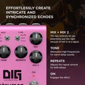 Strymon DIG V2 Dual Digital Delay Guitar Effects Pedal for Electric and Acoustic Guitar, Synths, Vocals and Keyboards