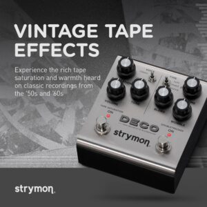 Strymon Deco V2 Tape Saturation and Doubletracker Guitar Effects Pedal for Electric and Acoustic Guitar, Synths, Vocals and Keyboards