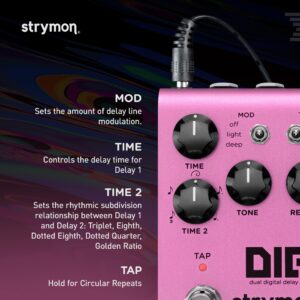 Strymon DIG V2 Dual Digital Delay Guitar Effects Pedal for Electric and Acoustic Guitar, Synths, Vocals and Keyboards