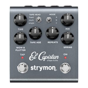 strymon el capistan v2 dtape echo guitar pedal for electric and acoustic guitar, synths, vocals and keyboards