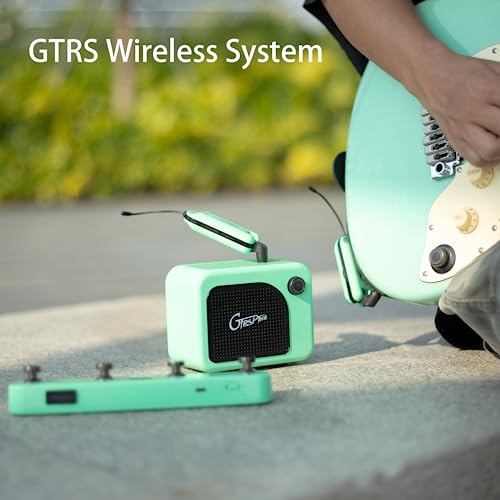 GTRS Guitar Amp Mini Portable Amplifier 5 Watt for Electric Guitar Rechargeable Support Bluetooth Connection with Mobile Devices Black