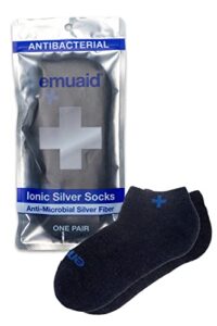 emuaid ionic silver socks - unisex (navy)