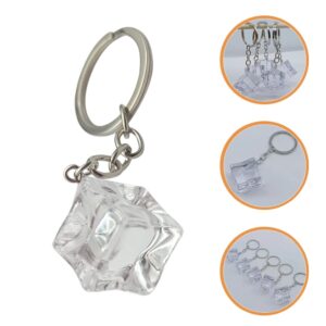 Holibanna Ice Cube Key Chain Resin Ice Keychain Key Ring Car Bag Keychain Accessories