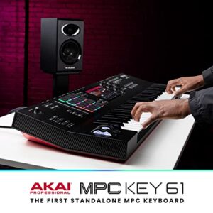 Akai Professional MPC Key 61 - Standalone Music Production Synthesizer Keyboard with Touch Screen, 16 Drum Pads, 20+ Sound Engines, Semi Weighted Keys, black