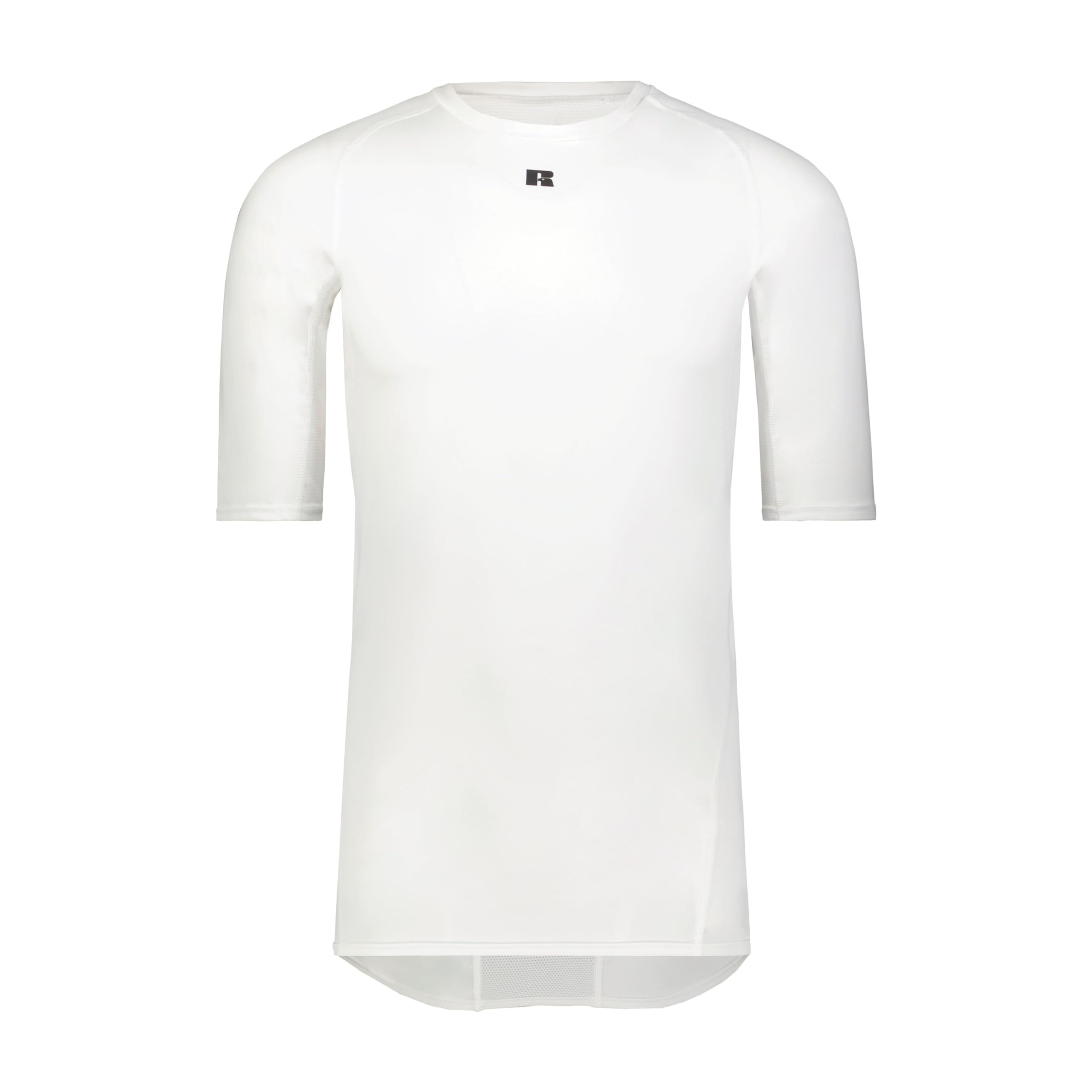 Russell Athletic Men's Standard Half Sleeve Compression Tee, White, X-Large