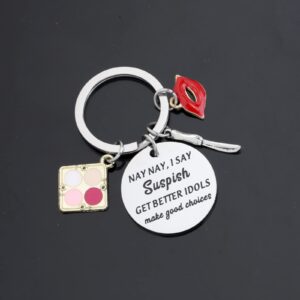 TIIMG Bailey Merch Nay Nay I Say Suspish Get Better Idols Make Good Choices Keychain for True Crime Show Lover (NAY NAY)