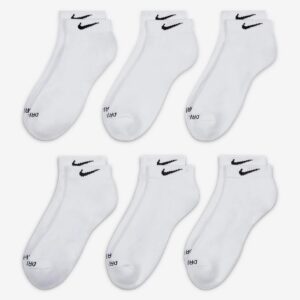 Men's Nike 6-pack Everyday Plus Cushion Low-Cut Training Socks SIZE 8-12 (X-LARGE) (WHITE) (SX7042)