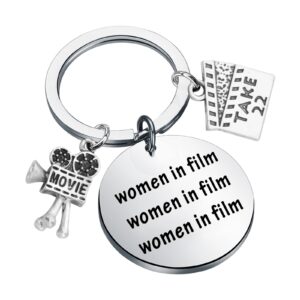 TIIMG Female Filmmaker Actress Gift Women in Film Film School Student Keychain Gift (women in film)