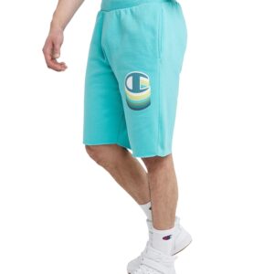 Champion Men's 10 Inch Reverse Weave C Shadow Cut-Off Shorts, Portal Teal (89597-586BOA), XX-Large