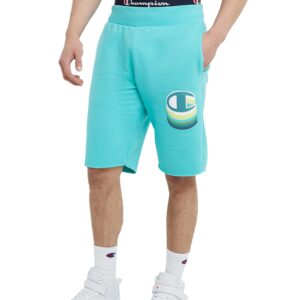 Champion Men's 10 Inch Reverse Weave C Shadow Cut-Off Shorts, Portal Teal (89597-586BOA), XX-Large