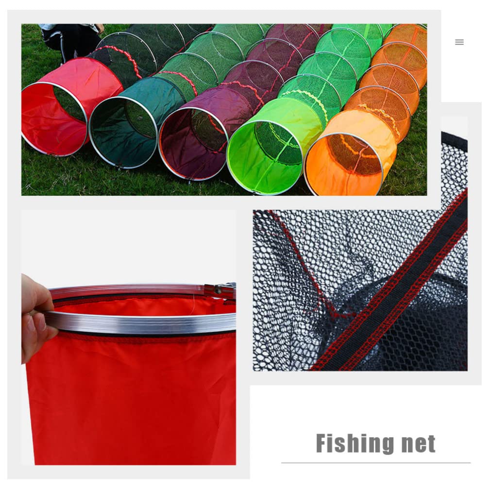 BESPORTBLE Fish Protection Net Bag Mutitool Freshwater Cast Net Crawfish Net Multitools Folding Tool Fishing Cage Basket Fishing Bait Outdoor Fishing Tool Stainless Steel Fishnet Anti Hanging