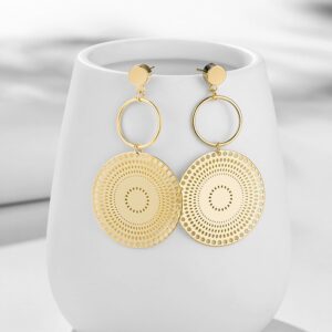 Simple Gold Dangle Earrings Boho Drop Earrings for Women