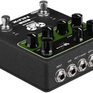 Briskdrop NUX NDD-7 Tape Echo Delay Effects Pedal - Bundle with 2 Instrument Cables, 2 Patch Cables, and Snark Tuner