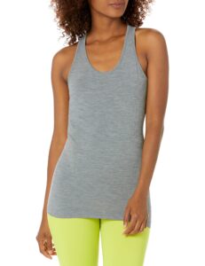 sweaty betty women's athlete seamless racerback workout tank top charcoal grey