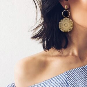 Simple Gold Dangle Earrings Boho Drop Earrings for Women