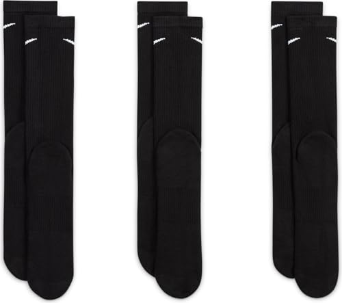 Nike mens Everyday Plus Cushioned Training Crew Socks (6 Pack)