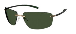 silhouette biscayne bay 8727 black pine green/green one size fits all unisex sunglasses