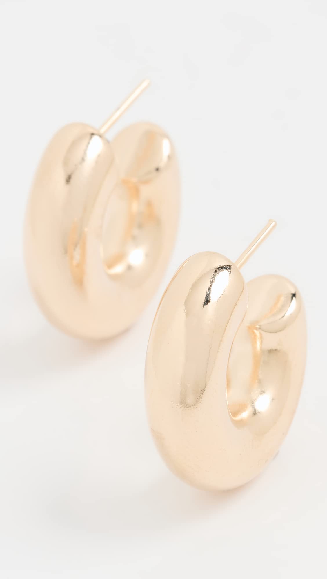 Adina's Jewels Women's Bubble Hoop Earrings, Gold, One Size