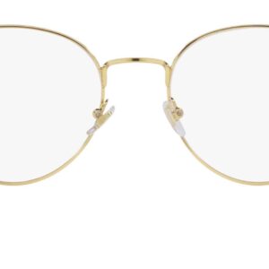 Versace VE 1279 1002 Gold Metal Round Eyeglasses 53mm