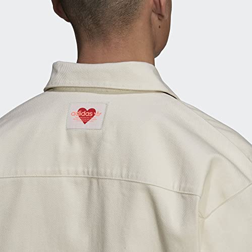 adidas ORIGINALS UNISEX V-DAY UNITEDFIT JACKET, Wonder White, MEDIUM