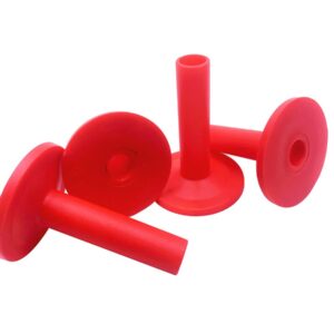 Jiayouy Plastic Long /Medium /Short Flanged Cymbal Sleeves 8mm for Percussion Drum Kit Part 12 Pack (Red)