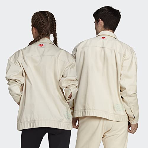 adidas ORIGINALS UNISEX V-DAY UNITEDFIT JACKET, Wonder White, MEDIUM