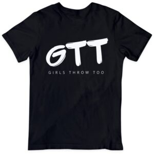 girls throw too t shirt for women apparel men softball athletic (medium, black) gtt cornhole t shirts