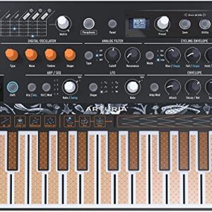 Arturia MICROFREAK Synthesizer Keyboard BUNDLE with Arturia Gooseneck Mic, 6ft Pig Hog MIDI Cable, Power Adapter, 2X MIDI Adapters & Polishing Cloth - Analog Synth, Synthesizer & Workstation Keyboards