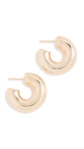 adina's jewels women's bubble hoop earrings, gold, one size