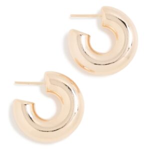 Adina's Jewels Women's Bubble Hoop Earrings, Gold, One Size