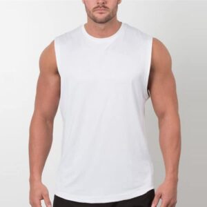 Heralady Mens Tank Tops Sleeveless Casual Crewneck Workout Gym Muscle Athletic Shirt White XXLarge