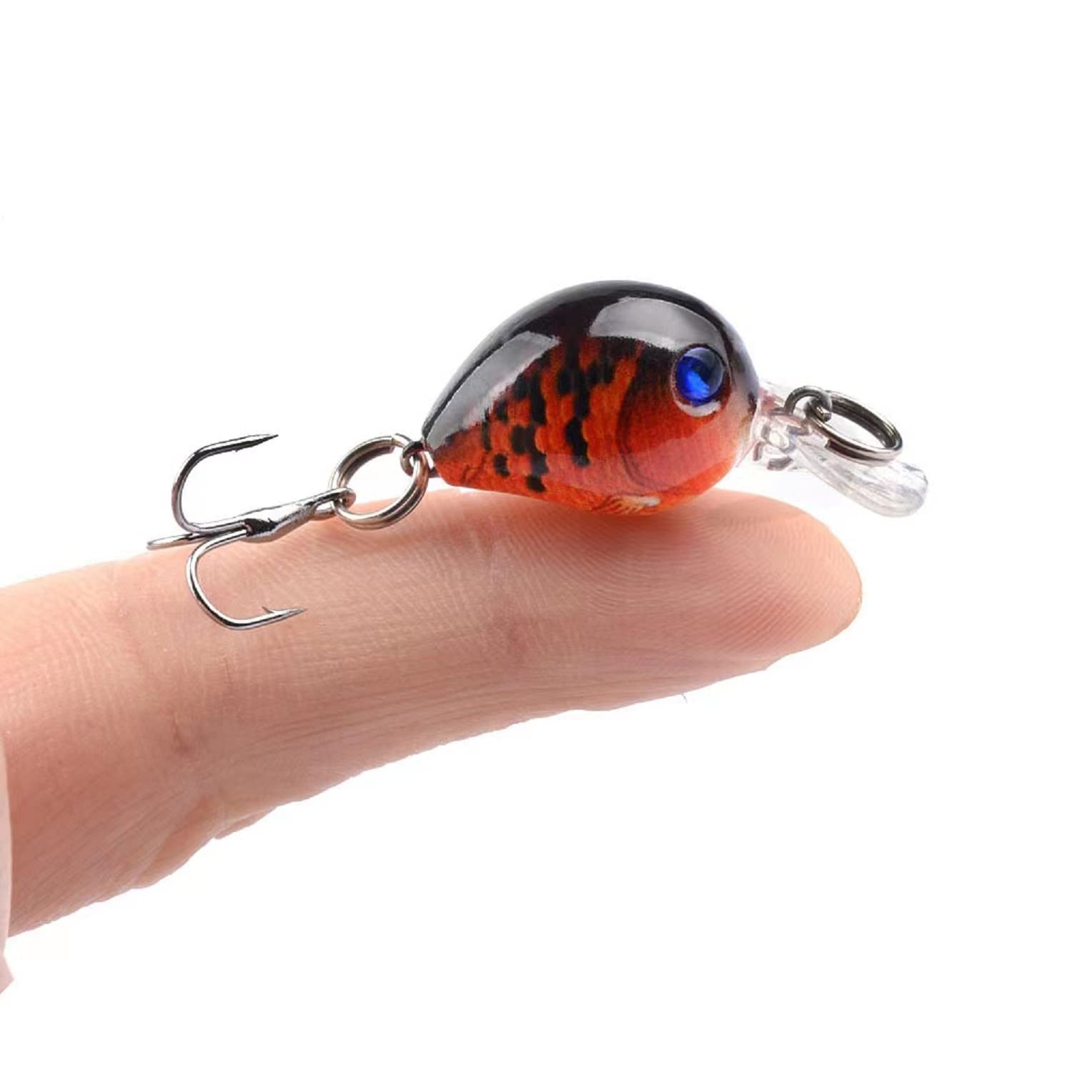 Crankbaits Fishing Lures Baits，Mini Fishing Lure Swimbaits Micro Crank Baits Topwater Lures for Freshwater Saltwater Bluegill Pumpkinseeds Trout Perch with Tackle Boxes (M02)