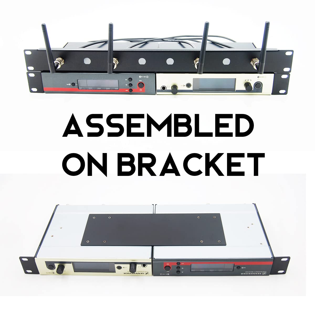 RK Rackmount Bracket Kit Suitable to Mount Senheiser G 3 G 4 ew100 135 300 335 835 845 935 945 GA 3 GA 4 Dual (2) Receivers on 1U Standard 19'' Rack Distribution