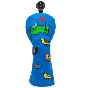 barudan golf fairway wood head cover headcover, birdie & green golf fairway headcover interchangeable # 3 4 5 7 x fairway head cover golf protective case blue