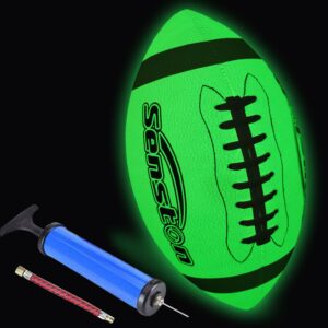 senston glow in the dark football size 6 - junior/youth glow leather football