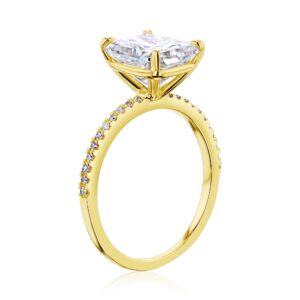 Kobelli 2.80ct Moissanite Radiant Petite Shank Engagement Ring 14K Gold - white-gold / 6.5 G-H