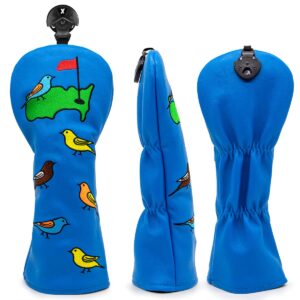 Barudan Golf Fairway Wood Head Cover Headcover, Birdie & Green Golf Fairway Headcover Interchangeable # 3 4 5 7 X Fairway Head Cover Golf Protective Case Blue