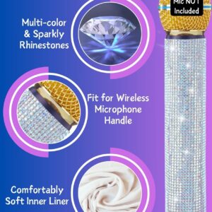 RhymKawa Bling Wireless Microphone Decorate for Universal Handheld and Beta58 SM58 Beta87 PG58, Eyes Catching for Event (Mic NOT Included)