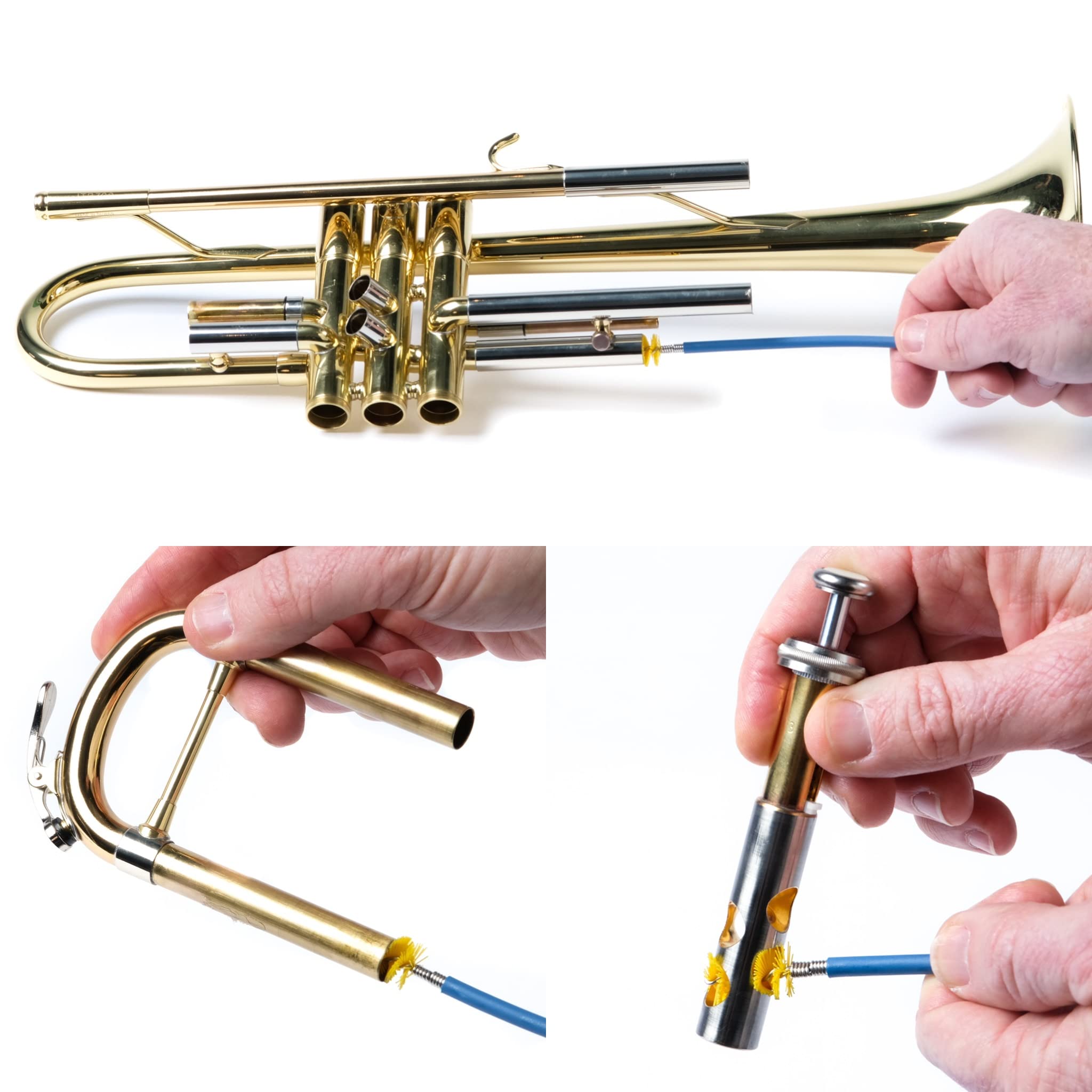 MusicNomad 6 pc. Premium Trumpet (Cornet) Cleaning & Care Kit with Extra Care Built into our Product Designs, Formulas, Instructions, Give Back & Storage Bag for Complete Care (MN770)