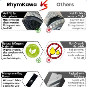 RhymKawa Bling Wireless Microphone Decorate for Universal Handheld and Beta58 SM58 Beta87 PG58, Eyes Catching for Event (Mic NOT Included)