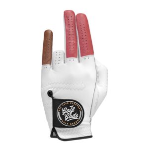 Golf Gods - Golf Glove 'Shocker' 3 Pack (Medium - Left), White,Brown