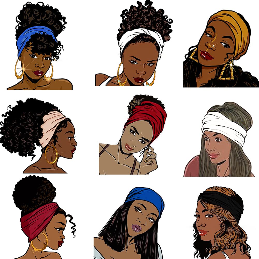 Headbands for Women Wide Head Bands Non Slip Boho Women’s Hair Band Fashion Knotted Workout Yoga Leopard Turban Head Wraps African Hair Accessories