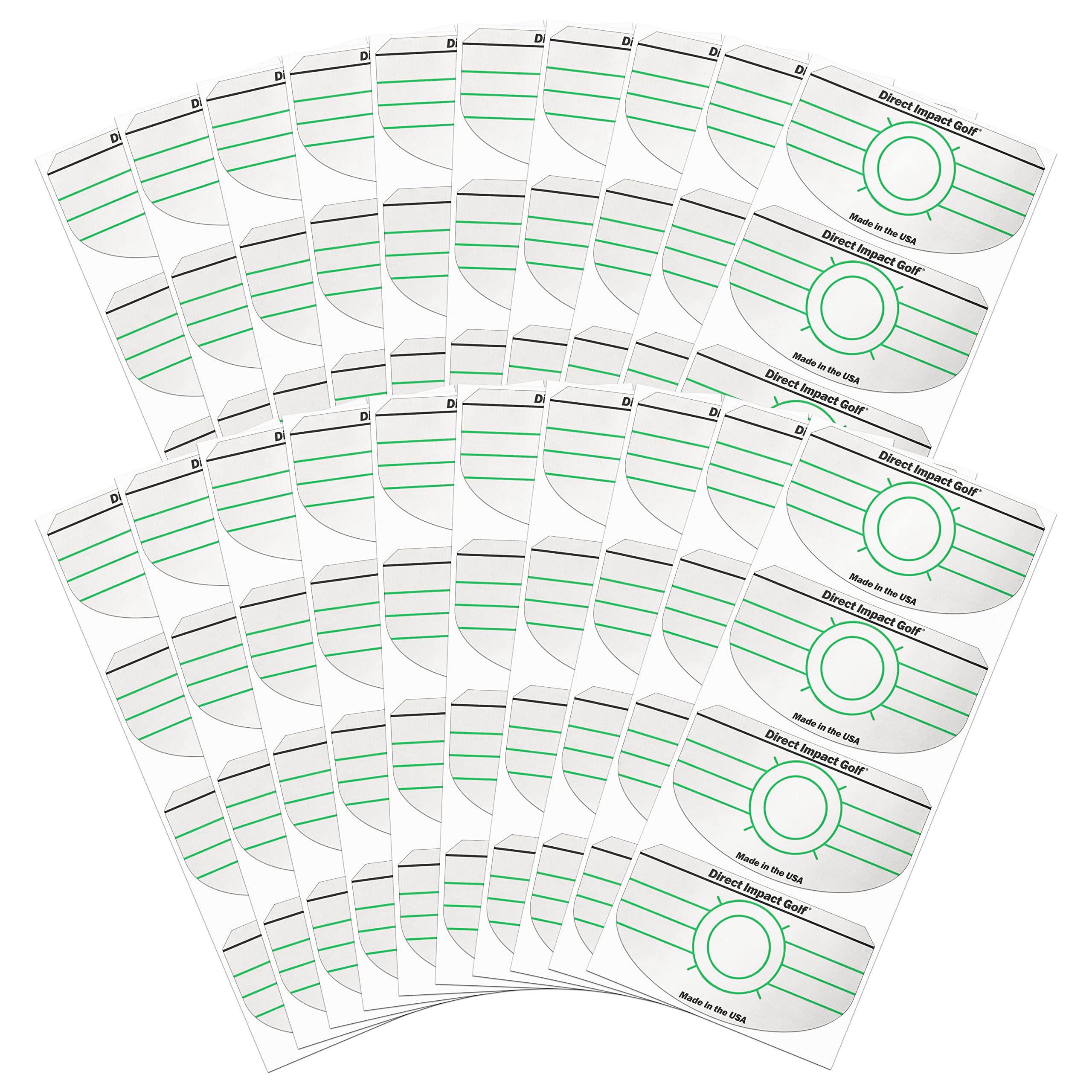 Direct Impact Golf Ultra-Thin Golf Impact Tape 100 Driver Labels - Instant Feedback for Increased Distance, Accuracy, Consistency