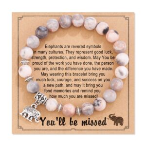 HGDEER Retirement Gift for Woman, Best Moving Going Away Farewell Gifts for Coworkers Teacher Good Luck Bracelet