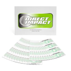 Direct Impact Golf Ultra-Thin Golf Impact Tape 100 Driver Labels - Instant Feedback for Increased Distance, Accuracy, Consistency