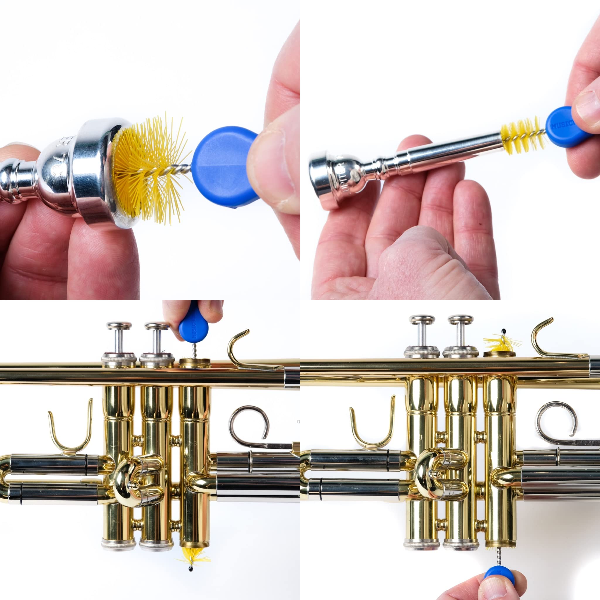 MusicNomad 6 pc. Premium Trumpet (Cornet) Cleaning & Care Kit with Extra Care Built into our Product Designs, Formulas, Instructions, Give Back & Storage Bag for Complete Care (MN770)