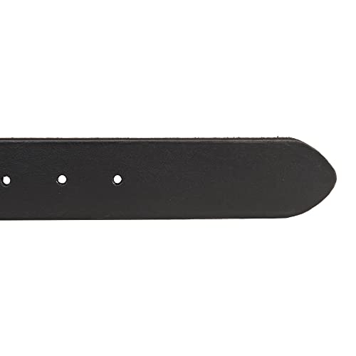 Lucky Brand Men Casual Leather Belt, Roller Buckle with Rivets-Black, 34